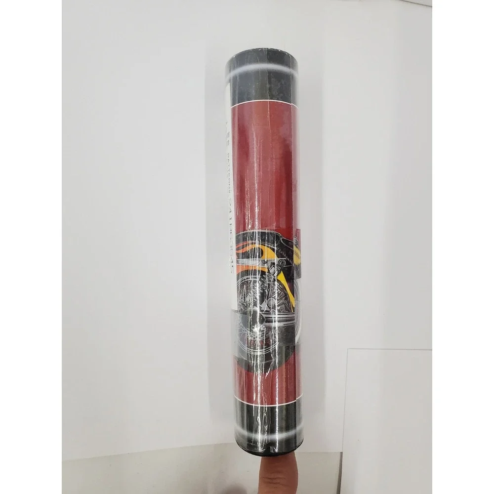 Brewster Motorcycle Wallpaper Border Pre-Pasted Red Black 5 Yards 241B63545‎
